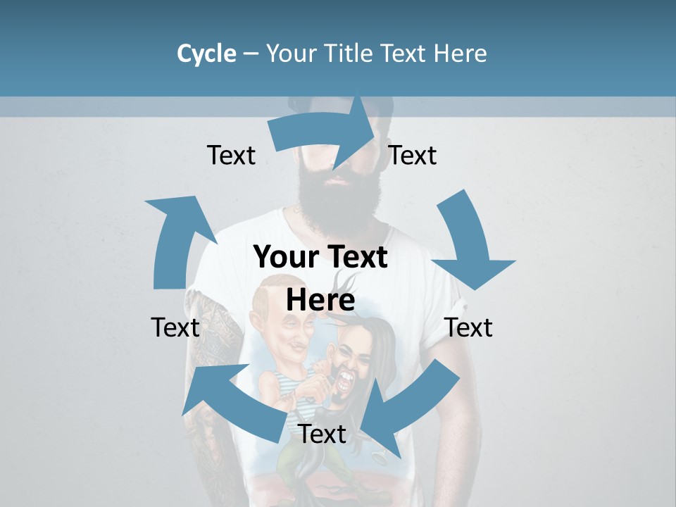 A Man With A Beard Standing In Front Of A Wall PowerPoint Template