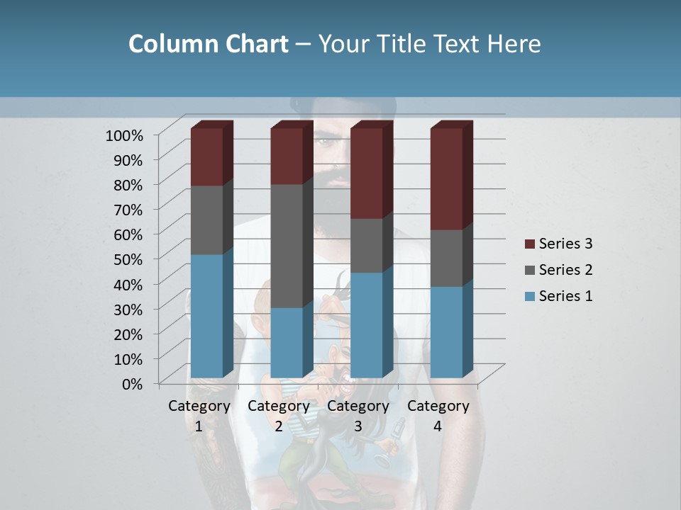 A Man With A Beard Standing In Front Of A Wall PowerPoint Template