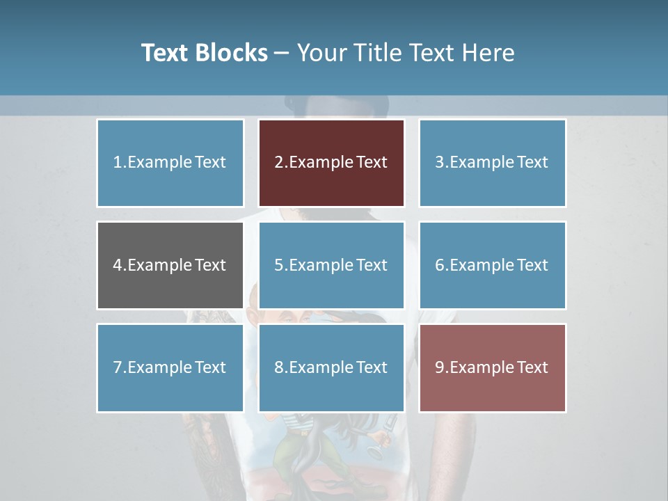 A Man With A Beard Standing In Front Of A Wall PowerPoint Template