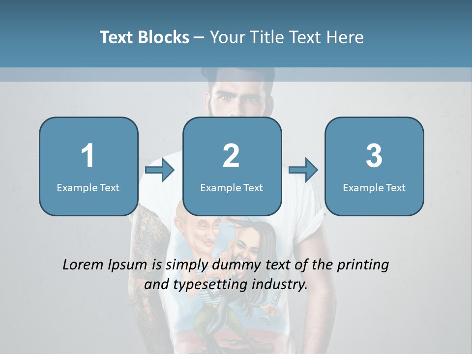 A Man With A Beard Standing In Front Of A Wall PowerPoint Template