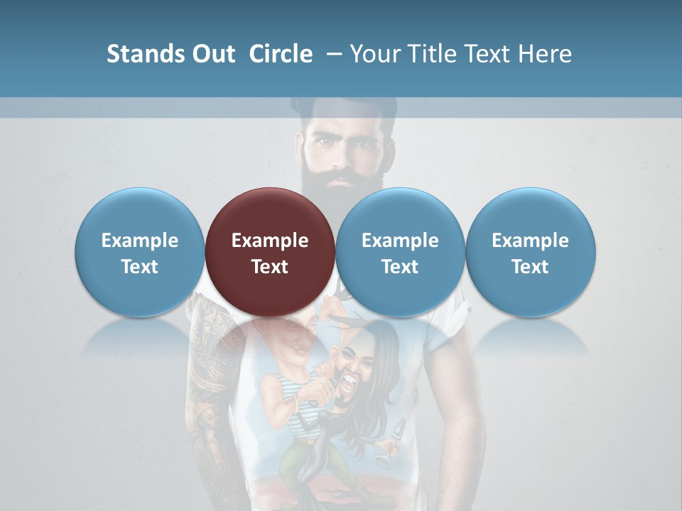 A Man With A Beard Standing In Front Of A Wall PowerPoint Template