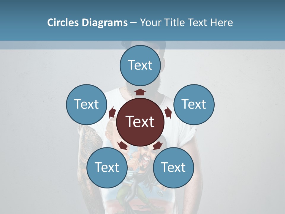 A Man With A Beard Standing In Front Of A Wall PowerPoint Template