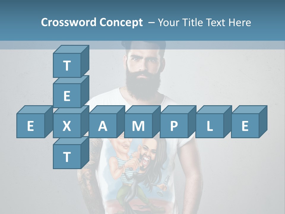 A Man With A Beard Standing In Front Of A Wall PowerPoint Template