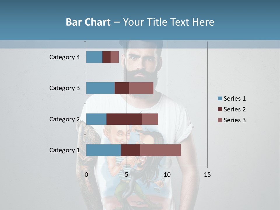 A Man With A Beard Standing In Front Of A Wall PowerPoint Template