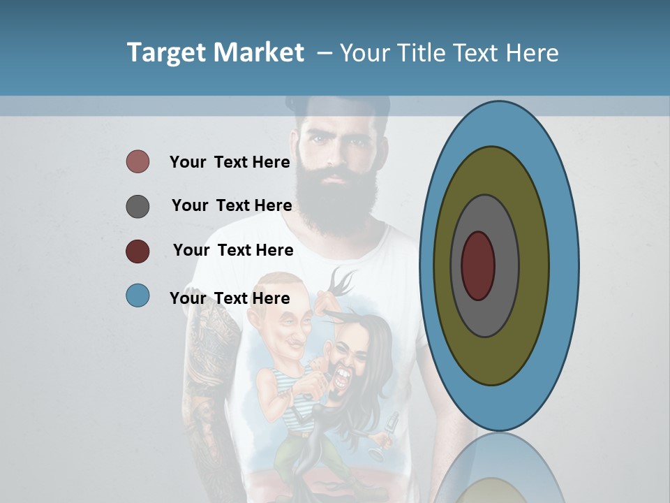 A Man With A Beard Standing In Front Of A Wall PowerPoint Template