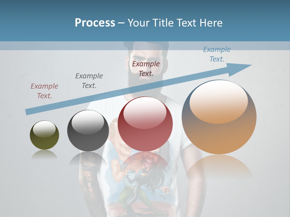 A Man With A Beard Standing In Front Of A Wall PowerPoint Template