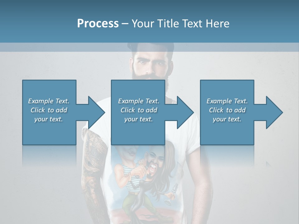 A Man With A Beard Standing In Front Of A Wall PowerPoint Template