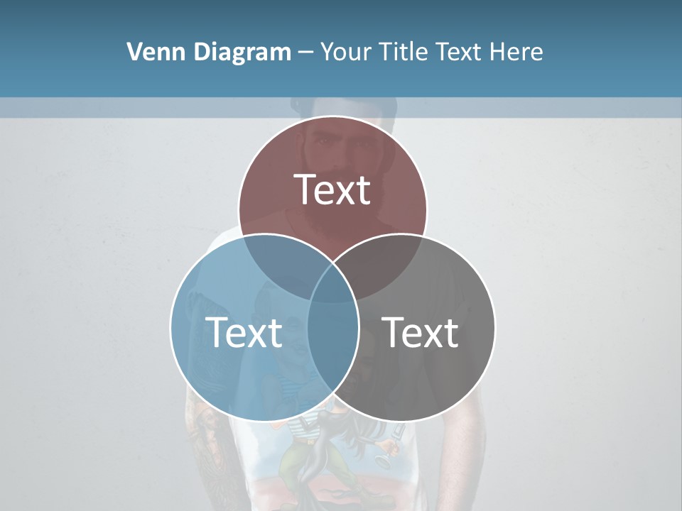 A Man With A Beard Standing In Front Of A Wall PowerPoint Template