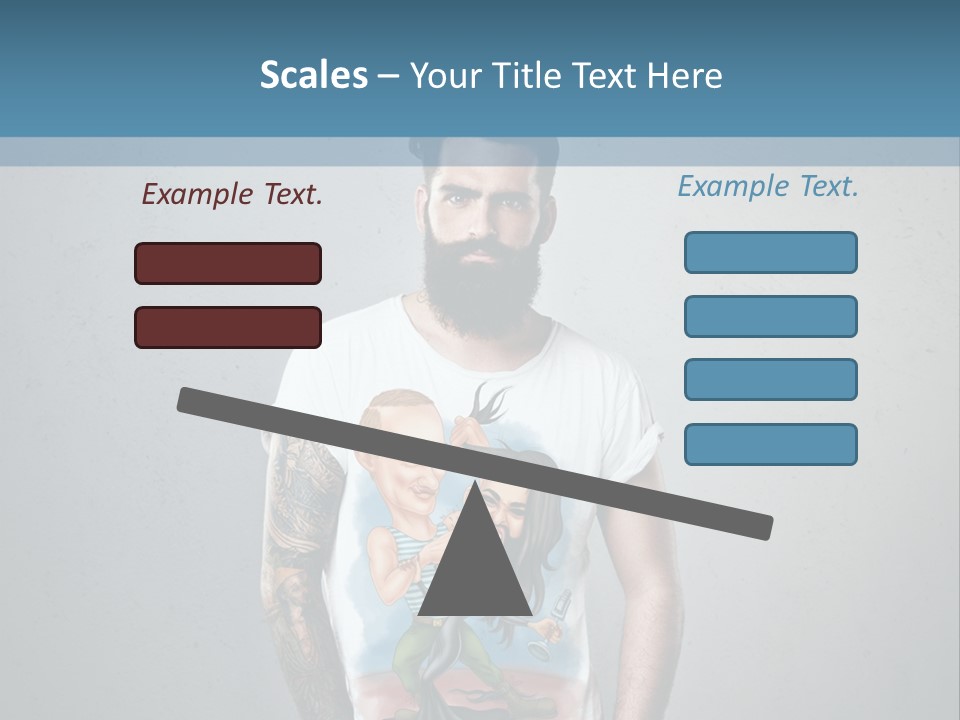 A Man With A Beard Standing In Front Of A Wall PowerPoint Template