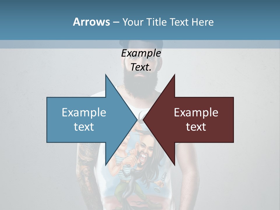 A Man With A Beard Standing In Front Of A Wall PowerPoint Template