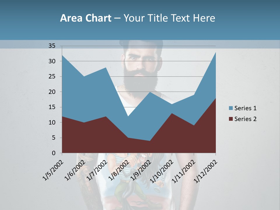 A Man With A Beard Standing In Front Of A Wall PowerPoint Template