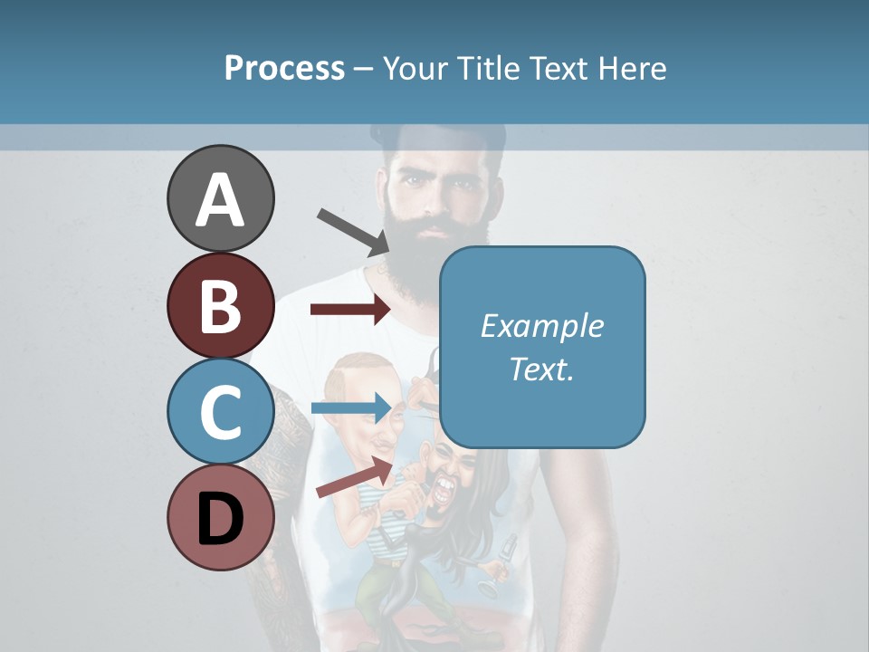 A Man With A Beard Standing In Front Of A Wall PowerPoint Template