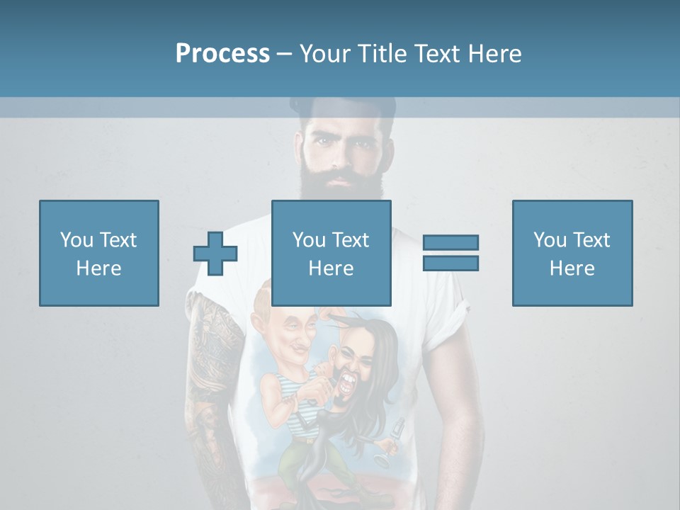 A Man With A Beard Standing In Front Of A Wall PowerPoint Template