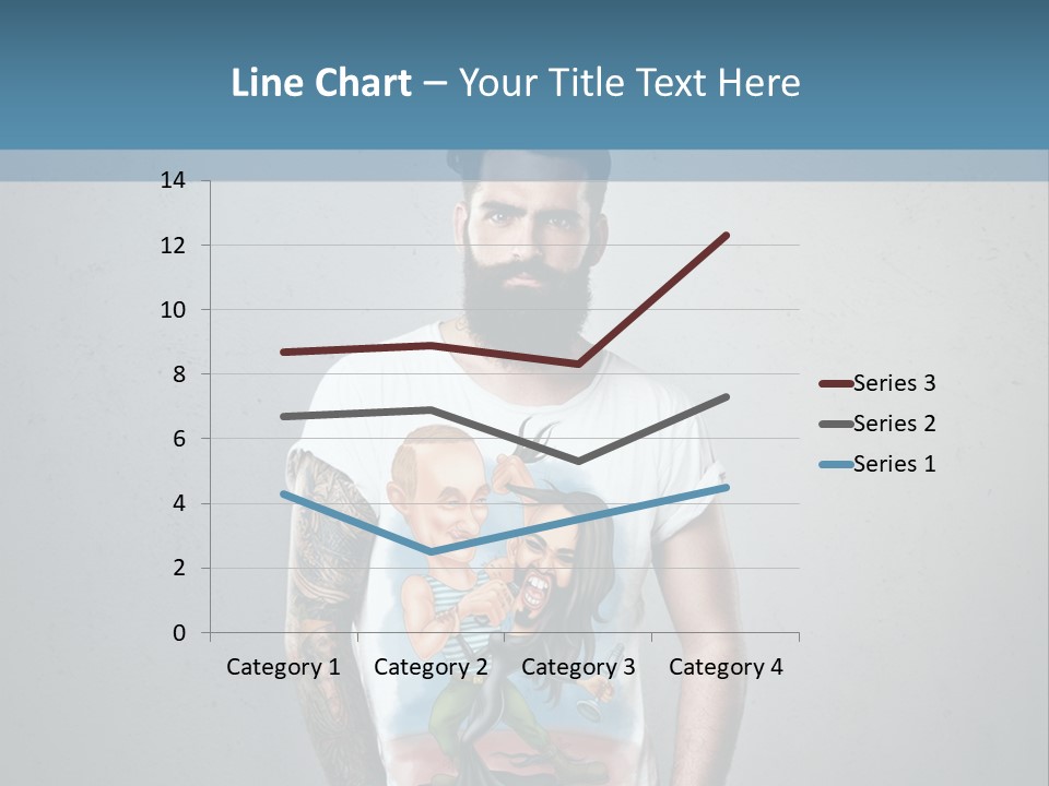 A Man With A Beard Standing In Front Of A Wall PowerPoint Template