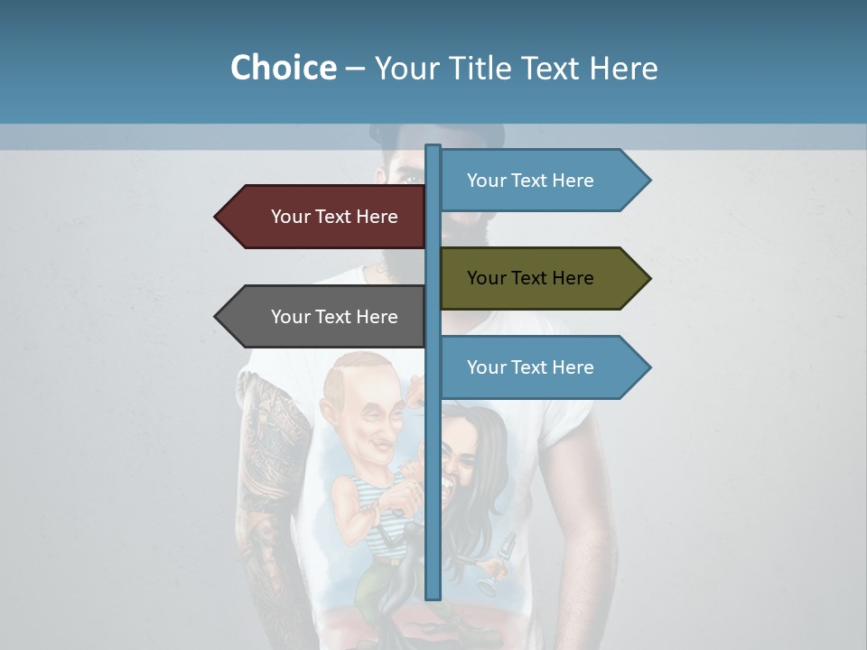 A Man With A Beard Standing In Front Of A Wall PowerPoint Template