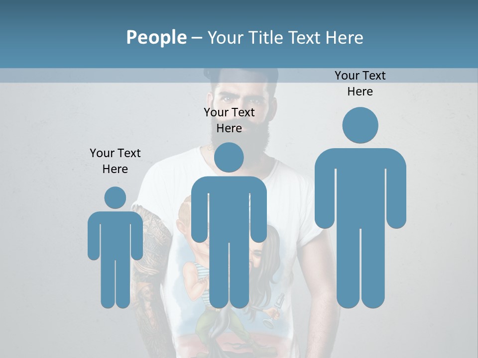 A Man With A Beard Standing In Front Of A Wall PowerPoint Template