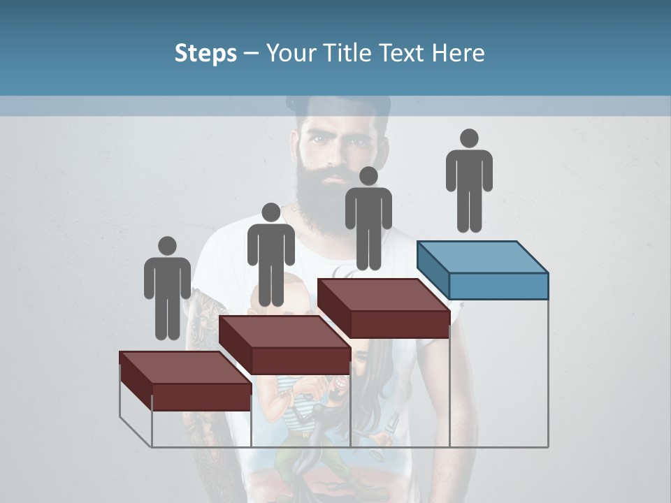 A Man With A Beard Standing In Front Of A Wall PowerPoint Template