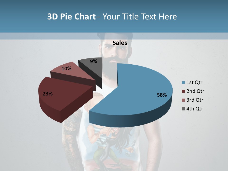 A Man With A Beard Standing In Front Of A Wall PowerPoint Template