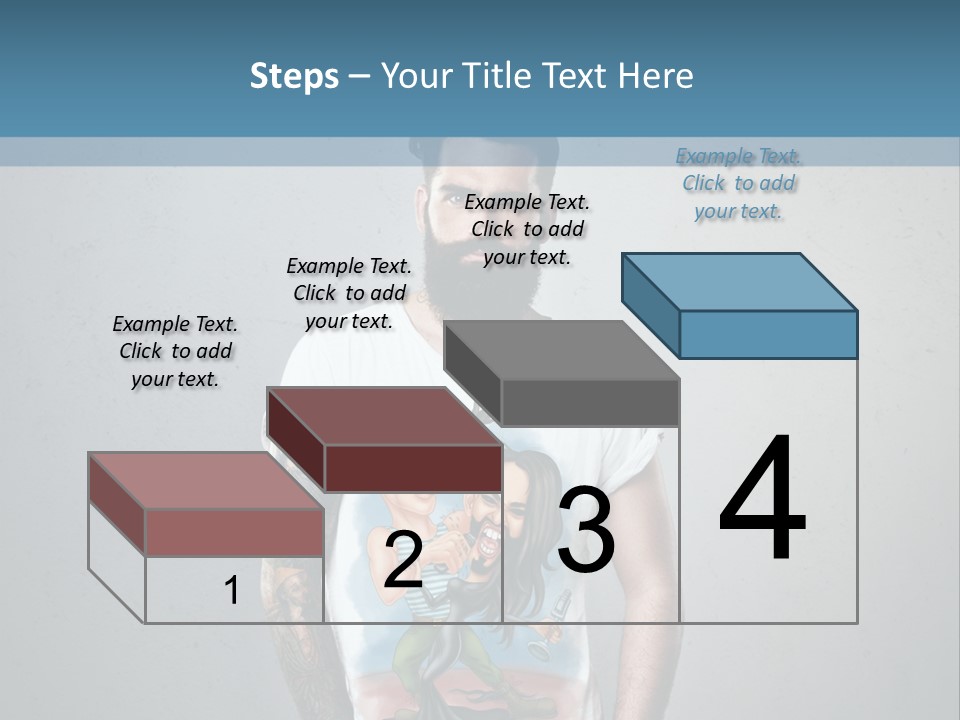 A Man With A Beard Standing In Front Of A Wall PowerPoint Template