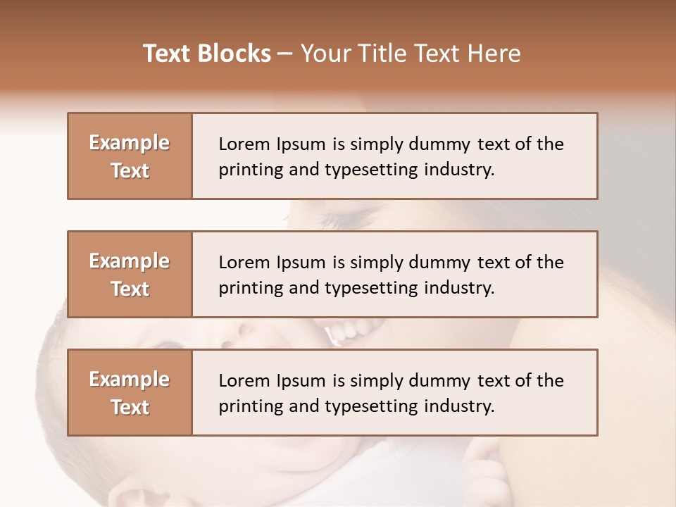 A Woman Holding A Baby In Her Arms PowerPoint Template