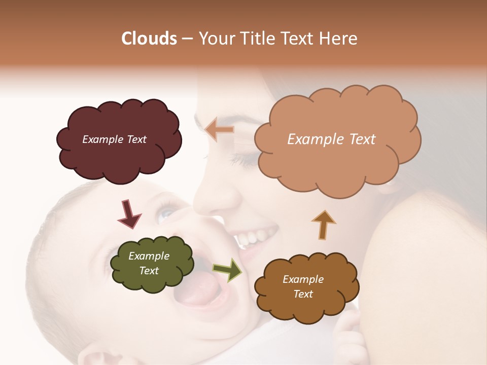 A Woman Holding A Baby In Her Arms PowerPoint Template