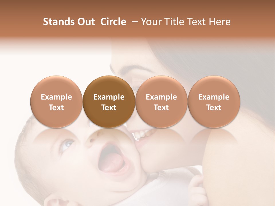 A Woman Holding A Baby In Her Arms PowerPoint Template