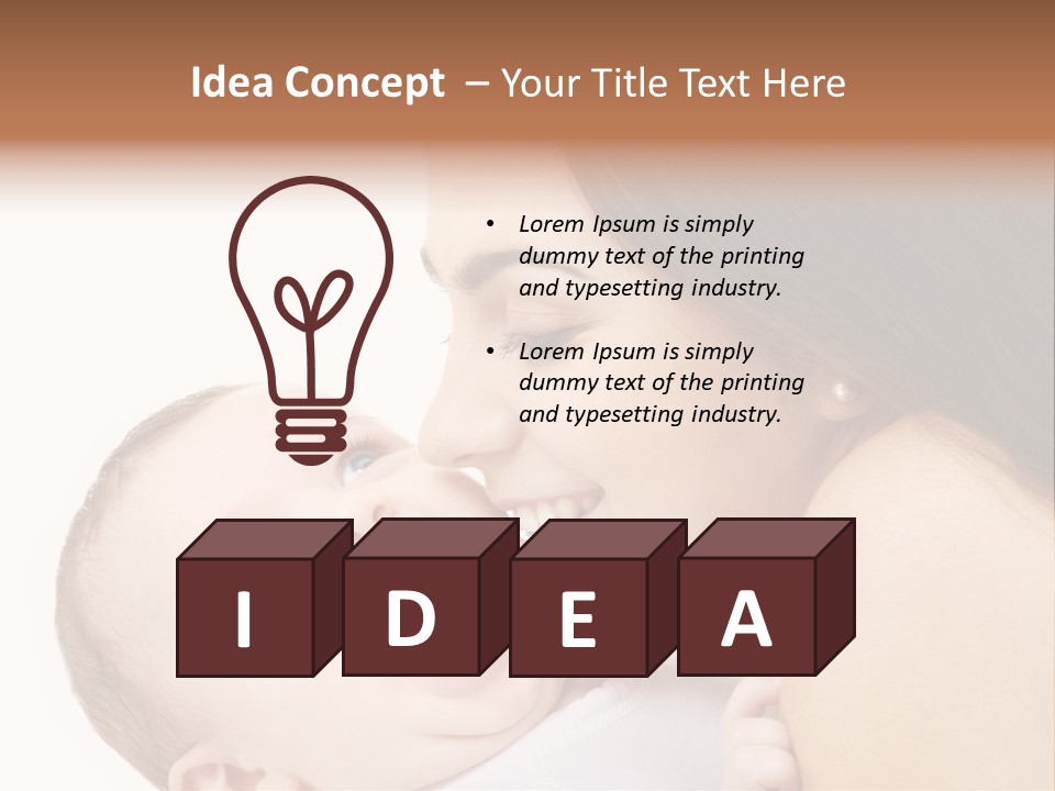 A Woman Holding A Baby In Her Arms PowerPoint Template