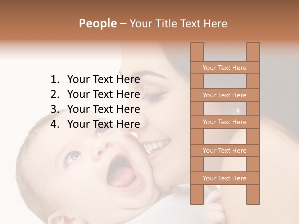 A Woman Holding A Baby In Her Arms PowerPoint Template