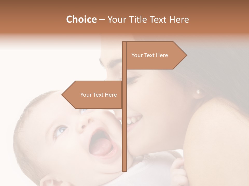 A Woman Holding A Baby In Her Arms PowerPoint Template