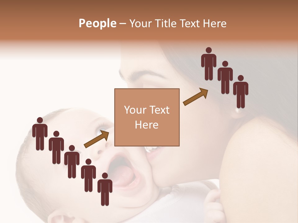 A Woman Holding A Baby In Her Arms PowerPoint Template