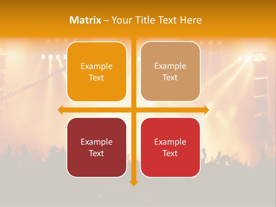 A Concert Stage With A Lot Of Lights On It PowerPoint Template