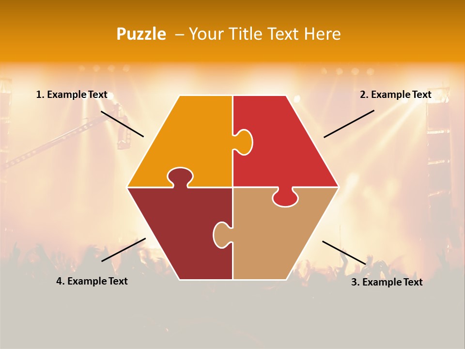 A Concert Stage With A Lot Of Lights On It PowerPoint Template