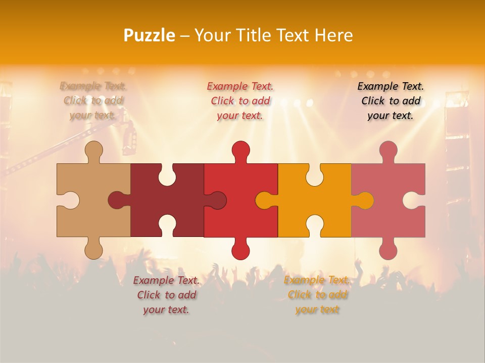 A Concert Stage With A Lot Of Lights On It PowerPoint Template