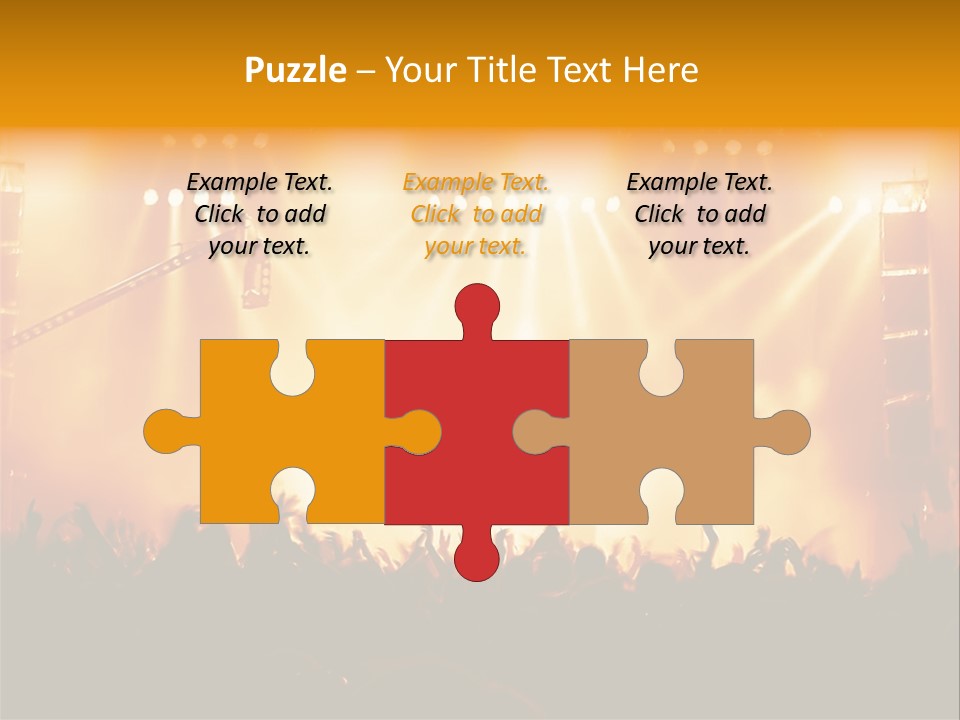 A Concert Stage With A Lot Of Lights On It PowerPoint Template