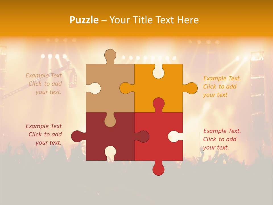 A Concert Stage With A Lot Of Lights On It PowerPoint Template