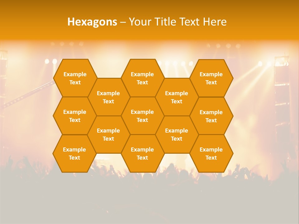 A Concert Stage With A Lot Of Lights On It PowerPoint Template