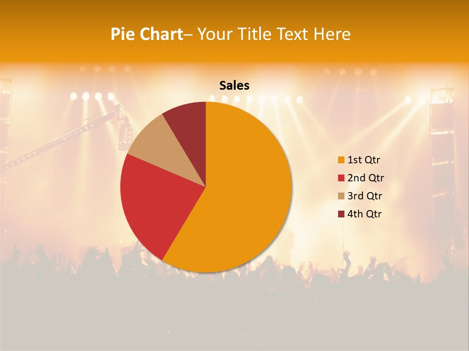 A Concert Stage With A Lot Of Lights On It PowerPoint Template