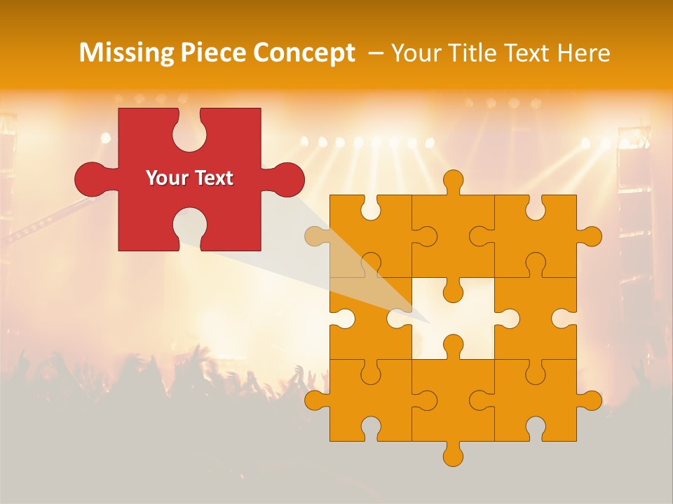 A Concert Stage With A Lot Of Lights On It PowerPoint Template