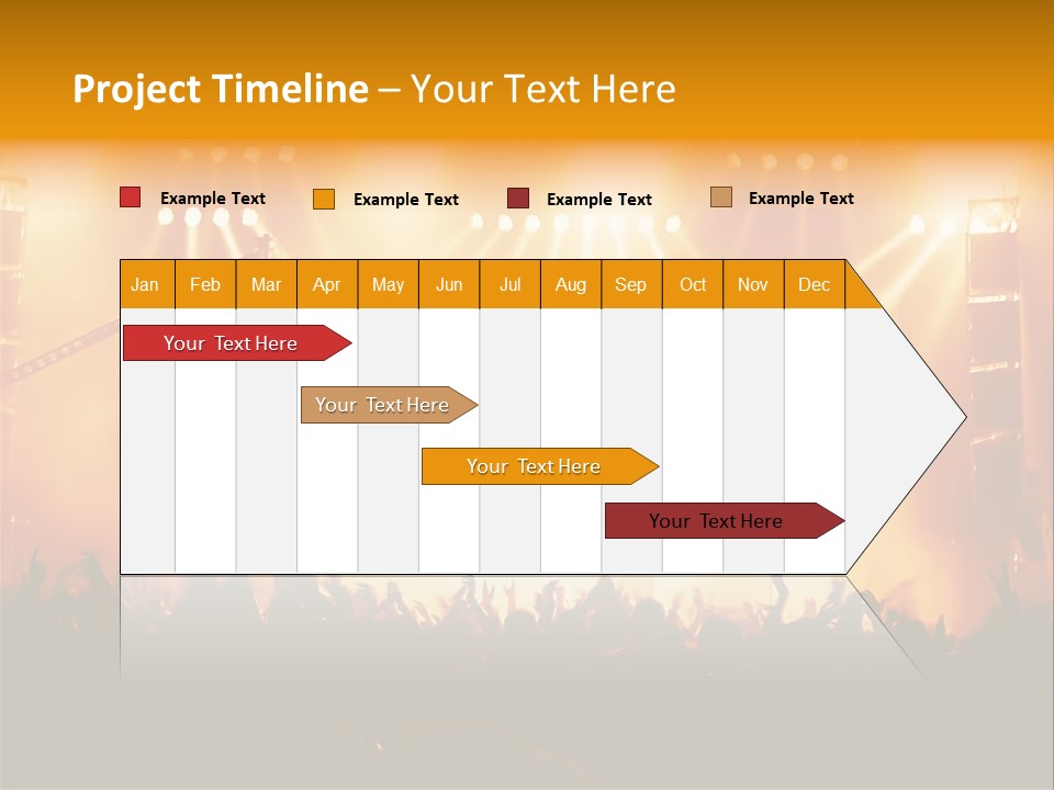 A Concert Stage With A Lot Of Lights On It PowerPoint Template