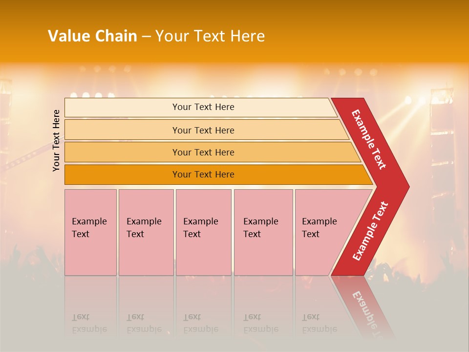 A Concert Stage With A Lot Of Lights On It PowerPoint Template