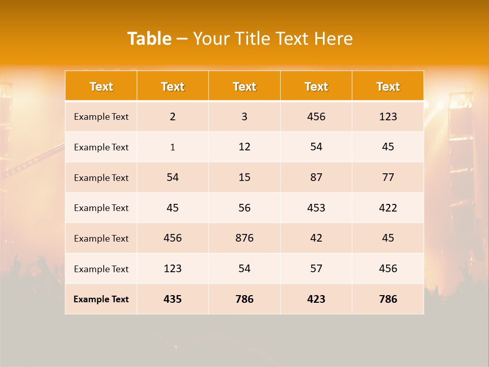 A Concert Stage With A Lot Of Lights On It PowerPoint Template