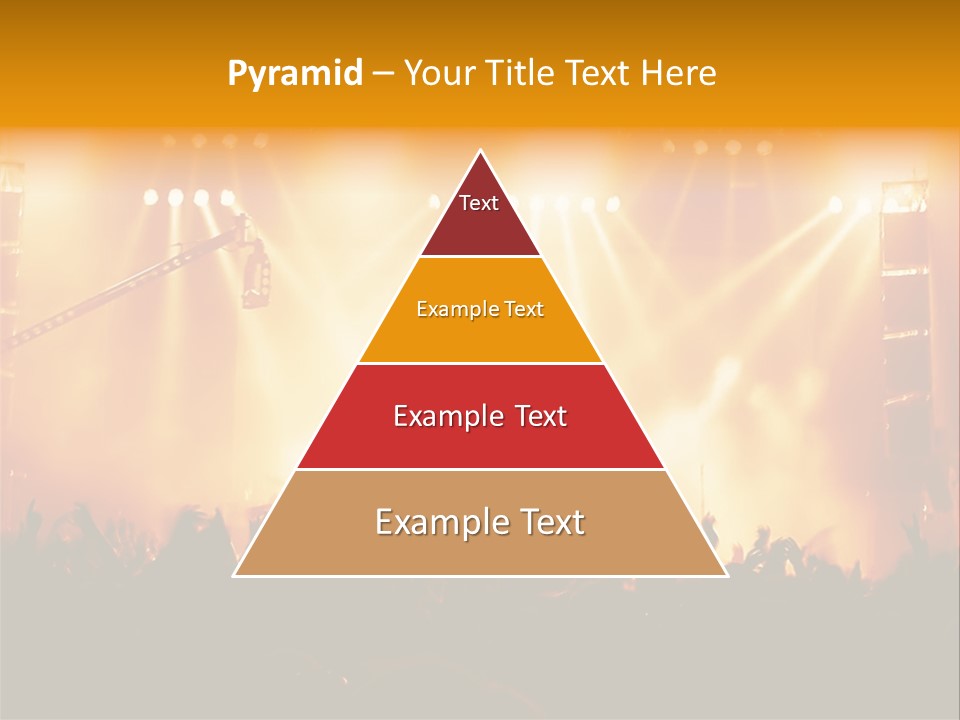 A Concert Stage With A Lot Of Lights On It PowerPoint Template