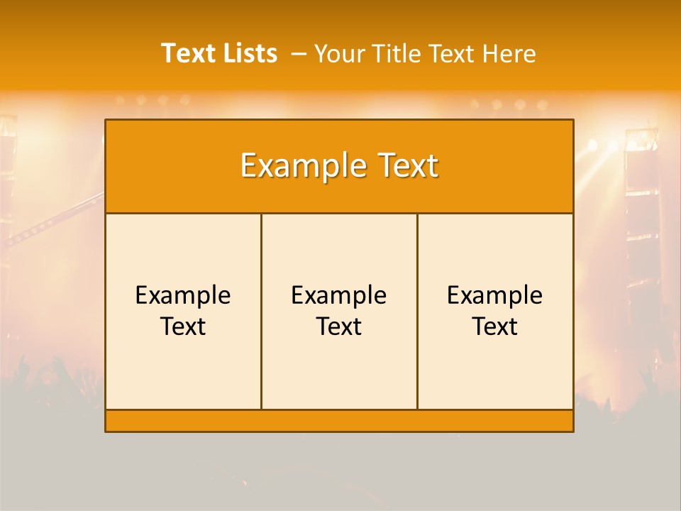 A Concert Stage With A Lot Of Lights On It PowerPoint Template