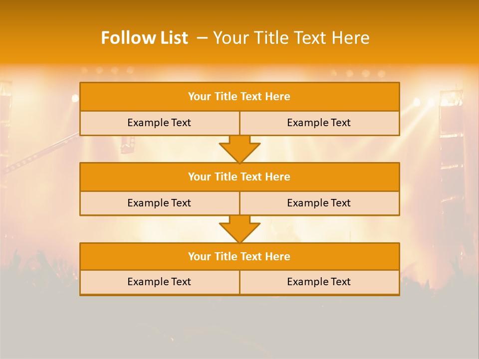 A Concert Stage With A Lot Of Lights On It PowerPoint Template