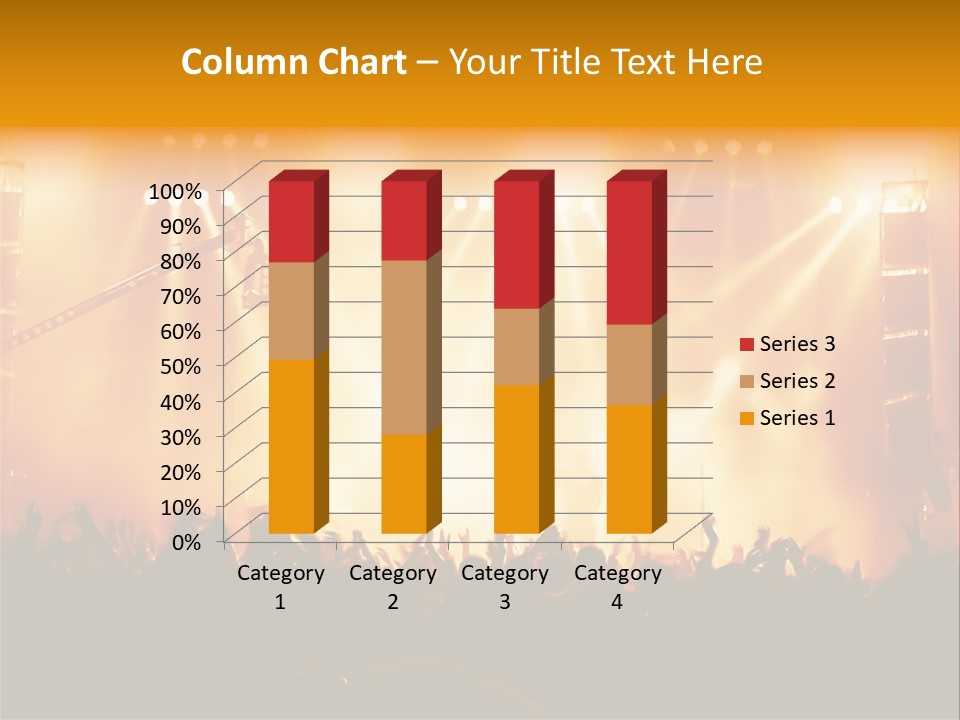 A Concert Stage With A Lot Of Lights On It PowerPoint Template
