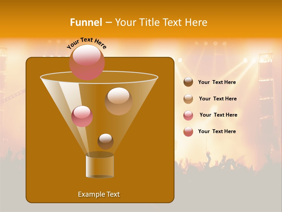 A Concert Stage With A Lot Of Lights On It PowerPoint Template