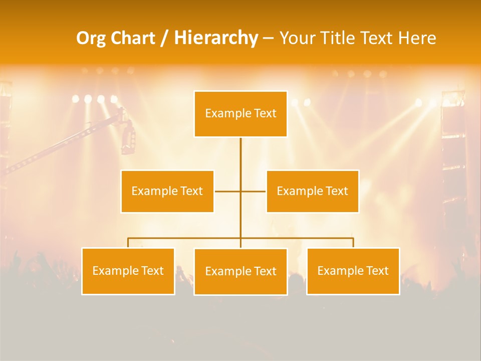 A Concert Stage With A Lot Of Lights On It PowerPoint Template
