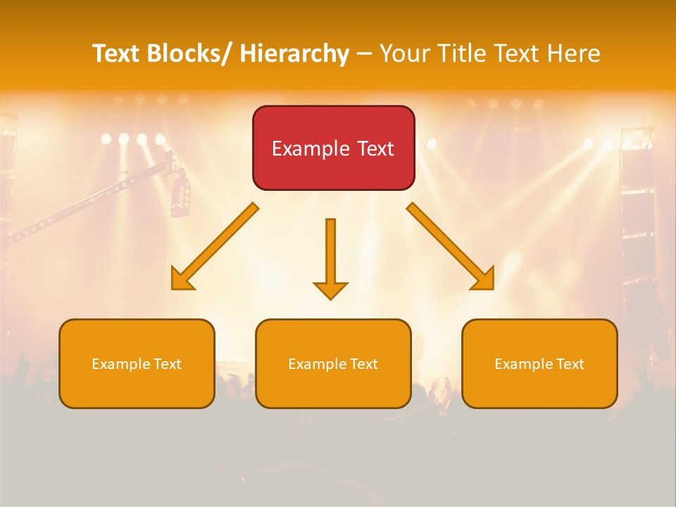 A Concert Stage With A Lot Of Lights On It PowerPoint Template