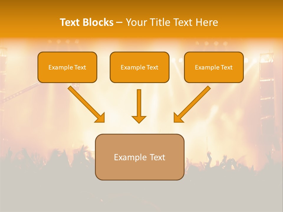 A Concert Stage With A Lot Of Lights On It PowerPoint Template