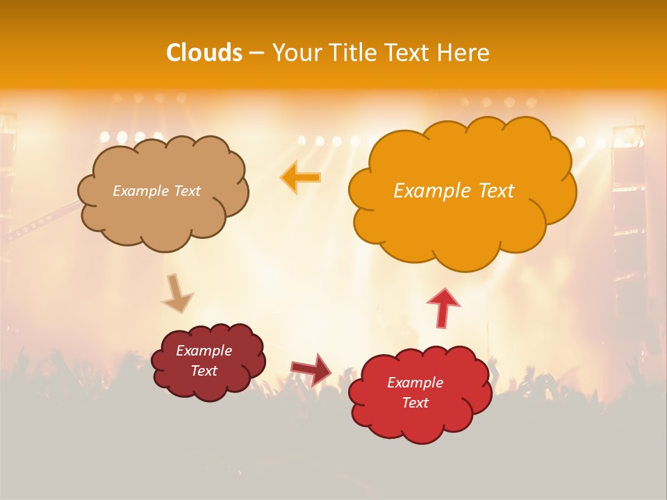 A Concert Stage With A Lot Of Lights On It PowerPoint Template